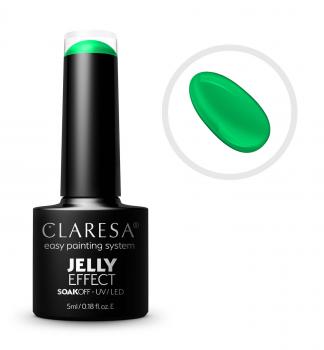 CLARESA SoakOFF UV/LED Gel JELLY EFFECT - Emerald, 5 ml